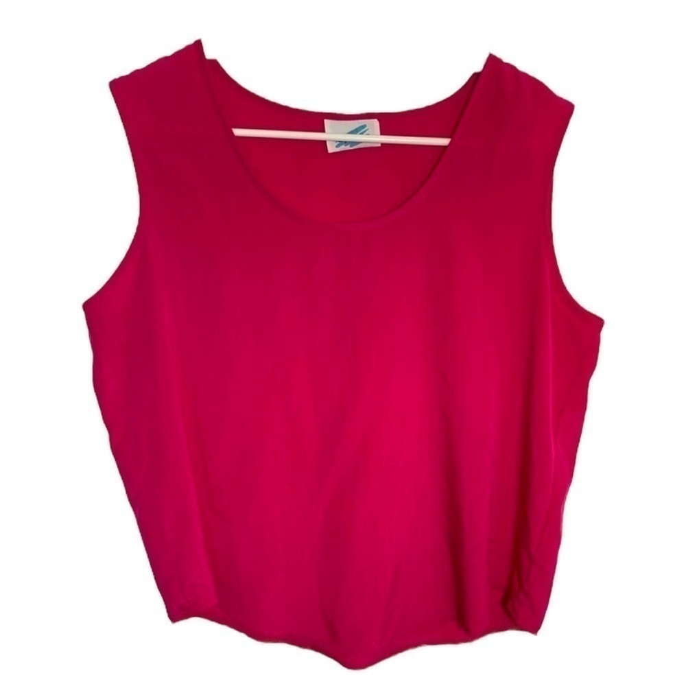 Vtg SG Sport Sleeveless Scoop Neck Blouse Pink